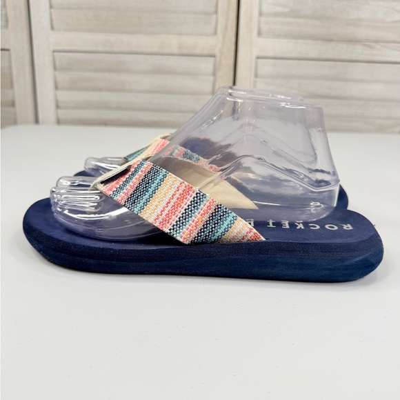 ROCKET DOG "Adios Stark" Women's Flip Flops with Striped Woven Straps-9 - Picture 4 of 6